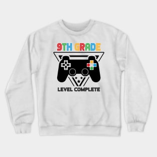 9th Grade Level Complete Graduation Gamer Boys Kids Crewneck Sweatshirt